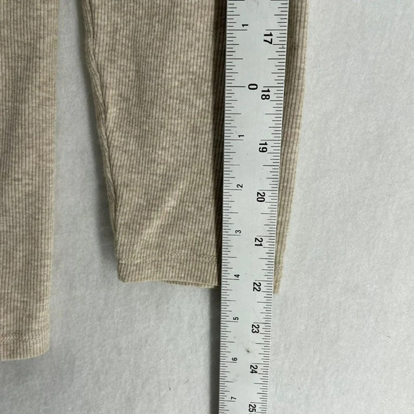 Old Navy Sweater Women's Sz L Beige Slim Fit Square Neck Ribbed Pullover - Picture 4 of 11